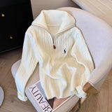 2025 Laziness Temperament Personality Knitted Sweater Women's Cardigan Jacket Over Knee Dress Set Women's