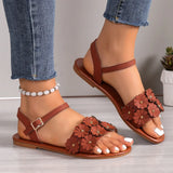 Zingj Hot Style One Foot Pedal Muller Flowers Flat Flower Hook Buckle Versatile Spring And Summer Slippers Sandals