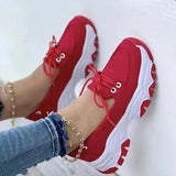 Single Shoes For Women's 2023 Spring And Autumn New Round-Head, Thick-Soled, Low-Heeled, Flat-Soled Leisure Sports