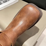 Zingj The Same Knight Boots Female Retro 2024 New Knee High Boots Western Cowboy