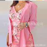 Spring And Summer New E-Commerce Women's Wear Printing Long-Sleeved Suspenders Jacket Shorts Set From
