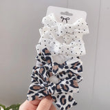 Leopard Print Hairpins Bowknot Hair Clips For Cute Girls Cotton Safty Barrettes Hairgrip Headwear Kids Hair