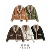 Women's Clothing 2025 Autumn And Winter New Wool Coat Collar Loose