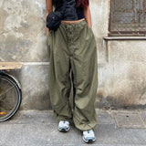 Summer New Spice Girls' Elastic Ribbon Fashion Low-Waist Wide-Legged Leisure