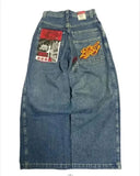 Year's Popular Style Graphics Jeans Y2K Hip-Hop Loose Jeans For Men And Women