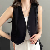 Zingj Vest Women's Vest Outside The New 2024 Autumn Jacket Slim Sleeveless Short Vest Jacket Horse