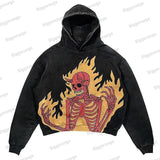 Zingj Unisex Hoodie Tops Street Hip Hop Letter Print Pullover Jacket 11282003 211-1-Outfit