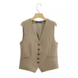 New Cotton Blended Short Vest