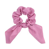 Chiffon Bowknot Elastic Hair Bands For Women Girls Solid Color Scrunchie Headband Hair Ties Ponytail Holder Hair