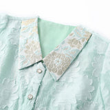Clothing Set Spring Summer Women's Long Sleeve Blouses Tops Shorts Suit Floral Print Two-piece Set