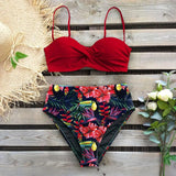 Bikini 2023 Female Swimsuit Women Swimwear Thong Push Up Bikinis Set High Waist Swimming Suits Ruffled Bathing