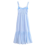 2024 New French Style French Retro Pure Color Lace Fake Two Sling