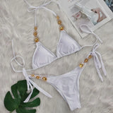 Zingj New Sexy Bikini Set Luxury Crystal Diamond Straps Female Swimwear Beach Holiday