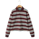 Striped Short-Sleeved T-Shirt + Low-Rise 100-Fold Skirt 2025 Spring New