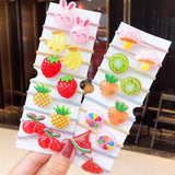 New Girls Cute Cartoon Fruits Elastic Hair Bands Kids Ponytail Holder Scrunchie Rubber Band Fashion Hair