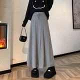 Zingj Actual Shot Shows The Thin Half Skirt, The New High Waist Knitted A Skirt In Autumn And Winter, The Big Pendulum Skirt, The Long Skirt With Large Pleated