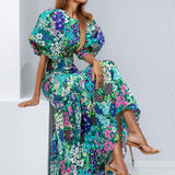 Women's Dress 2025 New Fashion Dress Prints Small Dais With Daiss In The Countryside To Dress Round And Round Fishtail