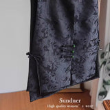 Chinese Style Vest Women's 2023 Summer New Round Collar Sleeveless Retro Style Jacquard Horse Clip With Black