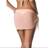 Summer Women's Short Skirt Print Beach Chiffon Silk Scarf Hanging Half-Dress