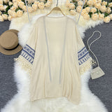 Zingj Style Embroidery Sun-Protected Shirt On The Beach With A Loose Coat Bohemian Tassel Cardigan Elegant Super Fairy