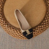 Zingj Fragrant Wind Thick Heel Single Shoes Female 2024 Spring And Autumn New Temperament Commuter Wind Spell Color Shallow French High