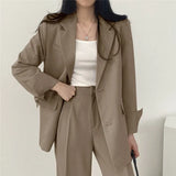 Zingj Sense Suit Coat Female Autumn 2024 New Fashion Loose Retro Temperament Small Suit Suit-Outfit