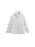 Mink Wool Down Jacket Female 2024 Winter Fashion New Chinese Style Design Feeling Pressure Glue Foreign Style Small White Duck Down Coat-Outfit
