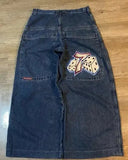 Plus-Size Hip-Hop Jeans Loose Skateboard Pants Men's Fashion Casual Straight Wide-Legged