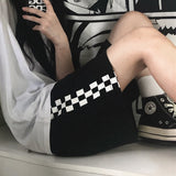 Shorts Oversize Harajuku Plus Sizes Cycling Plaid High Waist Summer Hip Hop Harajuku Sports Korean Sweatpants