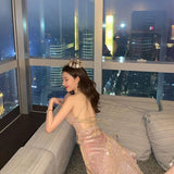 Sexy Sling Dress Women's Summer 2025 New Slimming Temperament Irregular Fishtail