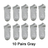 prices 10 Pairs=20pcs Women Socks Breathable Sports socks Solid Color Boat socks Comfortable Cotton Ankle Socks