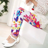 Girls Leggings Girl Autumn Clothes Pencil Pants Cotton Kids Trousers Print Flower Skinny Children Leggings For