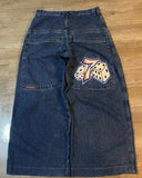 Street Boy Jeans Y2K Hip-Hop Cartoon Embroidery Vintage Blue Jeans Pants