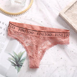 Thong Sexy Lace Panties Perspective Underwear Lingerie Panties Floral Lace Underpants Solid Color Briefs for Female