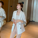 Spring And Summer New Korean Solid Color Small Suit Jacket Women's Casual Loose Coat Temperament Small Fragrant Style Suit