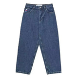 Year's Popular Street Clothing Jeans Y2K Casual Hip-Hop Blue Baggy