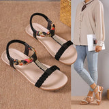 Summer New Fashion Trend Women's Sandals Elastic Belt Lightweight And Comfortable Sandals Plus Size