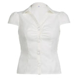 Zingj Desire Girl Casual Wind White Jacket 2023 Summer Design Sense After The Strap Show Thin Basic Shirt