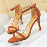 Shoes Super High Heels Suede Women Heels Open Toe Woman Pumps Sexy Party Shoes Stiletto Heels Summer Women Sandals