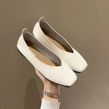 The Spring And Autumn Of 2024, The New Korean Version Square-Bottomed Single Shoes Female Harajuku Students Doudou Shoes Shallow Lazy