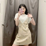 New Spring Style Is Small, Fresh, Bare Back And Thin V Neckline Diamond Halter Dress For Women