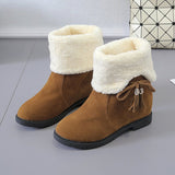 Celebrity Snow Boots 2024 Autumn And Winter New Korean Version Of Short Boots Plush Thickened Warm Cotton Boots