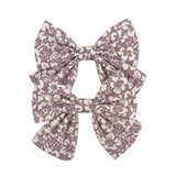 Lovely Baby Girls Print Flower Bohemian Style Bow BB Hair Clips Headwear Children Cute Cotton Hairpins Hair