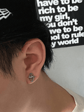 Oval Star Pattern Earrings- Outfit