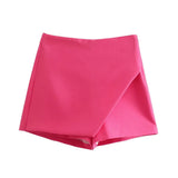 New Korean Version Of High Waist And Long Legs Asymmetrical Candy Colored Skirt Skirt