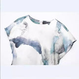 New Tie-Dyed Silk Satin Dress