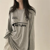 Vintage Round Neck Logo Print Oversized TeeOutfit
