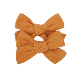 2021 New Cotton Linen Print Hair Clips For Cute Baby Girls BB Boutique Hairpins Barrette Headwear Kids Hair