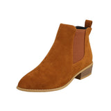 Women's Boots New Square With Large Size Women's Boots Velvet Fashion Boots Side Zippered Tips Short