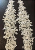 Beaded Appliques Removable Shoulder Straps Wedding Party Dress Shawl Wedding Gauze Arms for Strapless